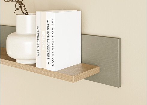 Seinariiul STRANDA hallikasroheline / tamm, 150x17xH17 cm