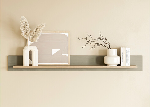 Seinariiul STRANDA hallikasroheline / tamm, 150x17xH17 cm