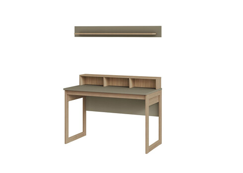 Kontorikomplekt STRANDA hallikasroheline / tamm