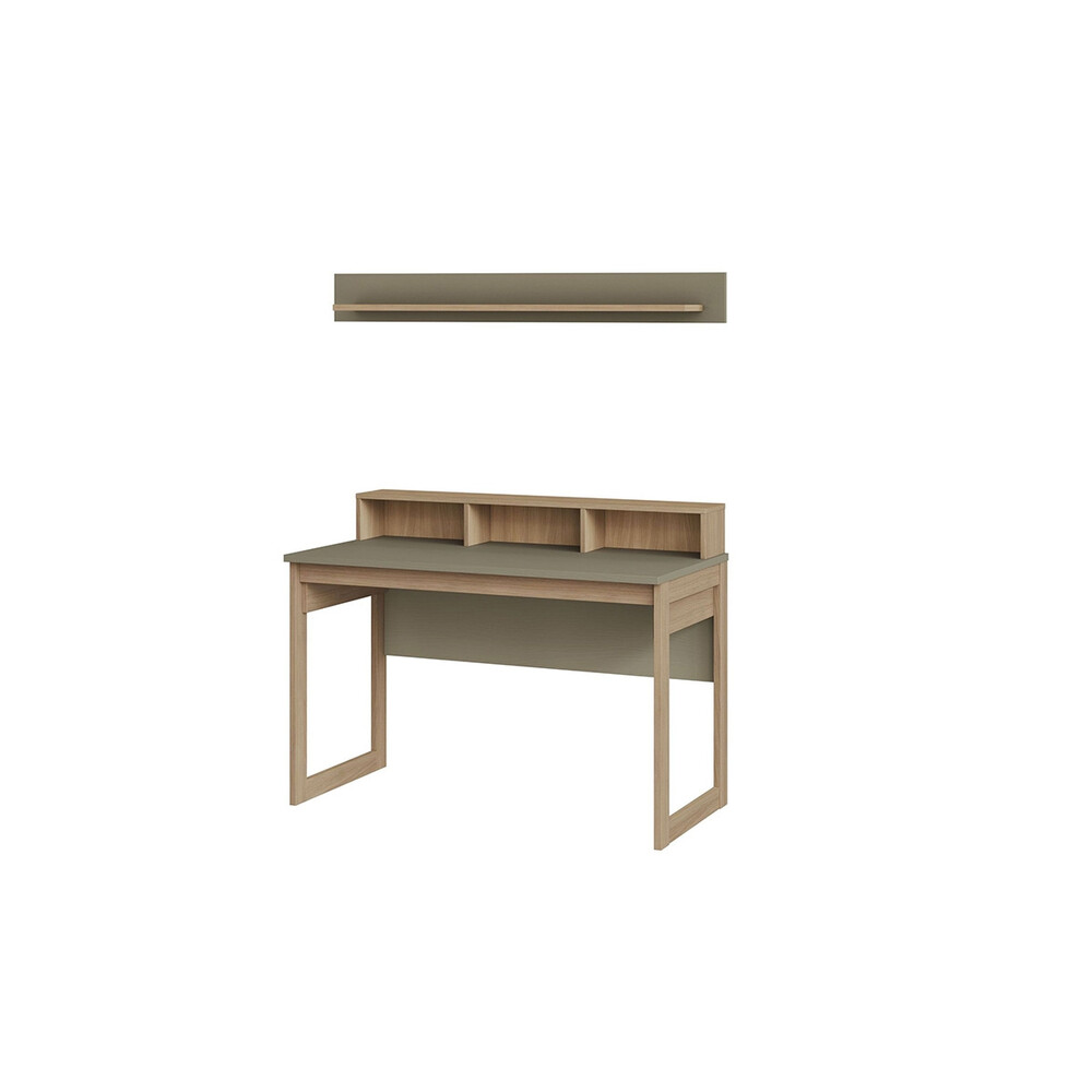 Kontorikomplekt STRANDA hallikasroheline / tamm