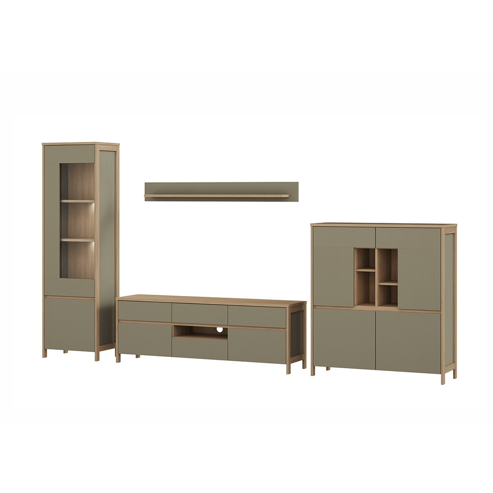 Elutoakomplekt STRANDA hallikasroheline / tamm