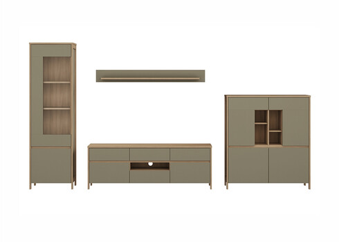 Elutoakomplekt STRANDA hallikasroheline / tamm