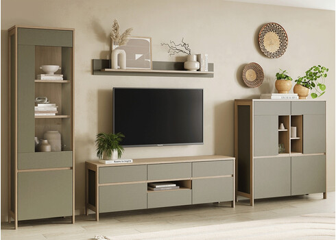 Elutoakomplekt STRANDA hallikasroheline / tamm