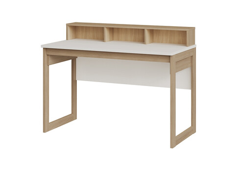 Kirjutuslaud STRANDA valge / tamm, 120x60xH91 cm