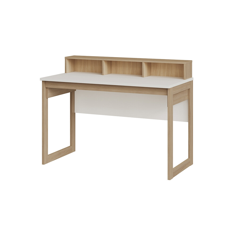 Kirjutuslaud STRANDA valge / tamm, 120x60xH91 cm