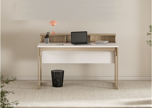 Kirjutuslaud STRANDA valge / tamm, 120x60xH91 cm
