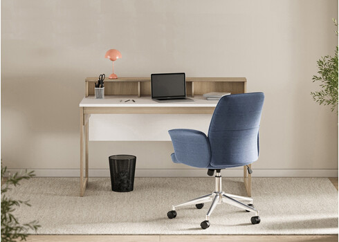 Kirjutuslaud STRANDA valge / tamm, 120x60xH91 cm