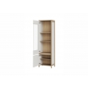 Vitriinkapp STRANDA valge / tamm, 58x39xH195 cm