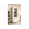 Vitriinkapp STRANDA valge / tamm, 58x39xH195 cm