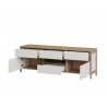 Tv-alus STRANDA valge / tamm, 164x39xH58 cm