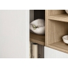 Kapp STRANDA valge / tamm, 111x39xH125 cm