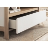 Diivanilaud STRANDA valge / tamm, 80x60xH46 cm