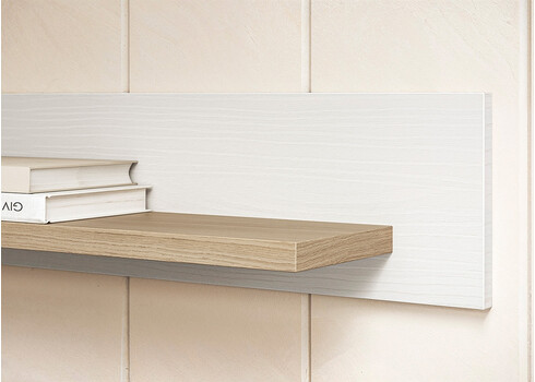 Seinariiul STRANDA valge / tamm, 150x17xH17 cm