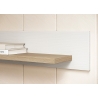 Seinariiul STRANDA valge / tamm, 150x17xH17 cm