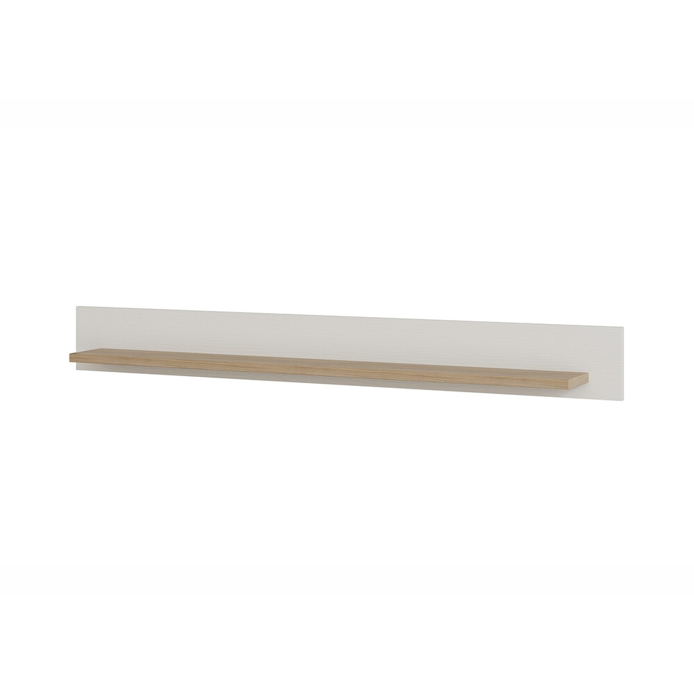 Seinariiul STRANDA valge / tamm, 150x17xH17 cm