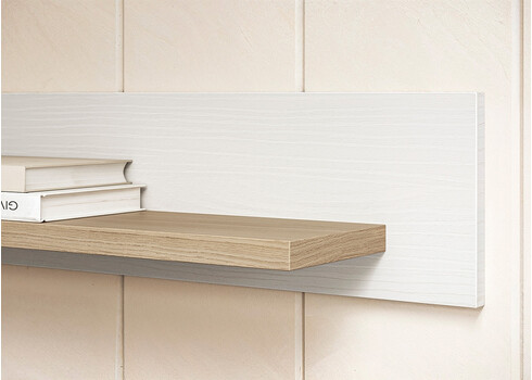 Seinariiul STRANDA valge / tamm, 180x17xH17 cm