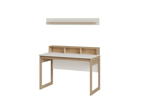 Kontorikomplekt STRANDA valge / tamm