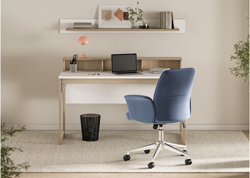 Kontorikomplekt STRANDA valge / tamm