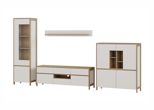 Elutoakomplekt STRANDA valge / tamm