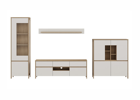 Elutoakomplekt STRANDA valge / tamm