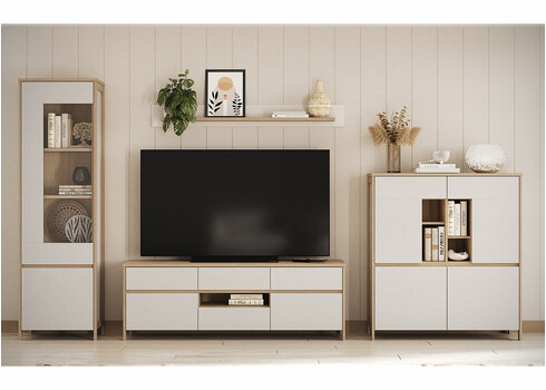 Elutoakomplekt STRANDA valge / tamm