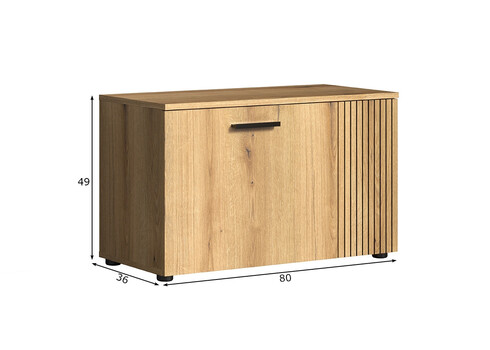 Jalatsikapp PURE BLISS tamm, 60x36xH49 cm