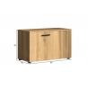 Jalatsikapp PURE BLISS tamm, 60x36xH49 cm