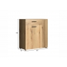 Kummut PURE BLISS tamm, 80x36xH89 cm