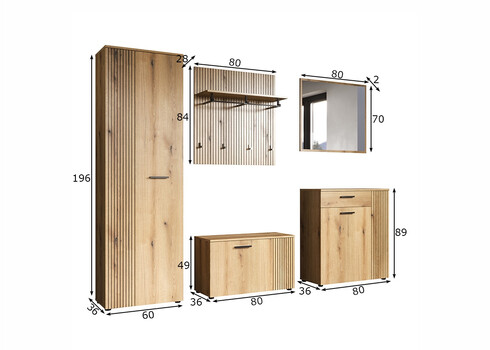 Esikukomplekt PURE BLISS tamm