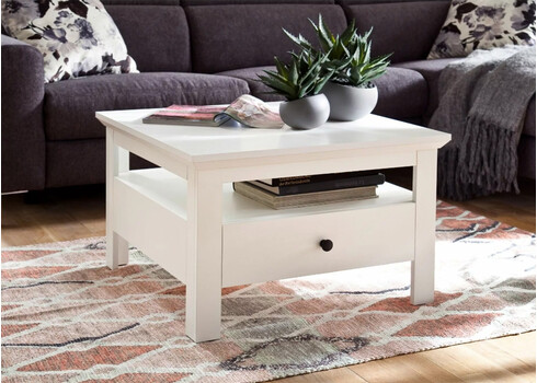 Diivanilaud TRENDTEAM valge, 70x70xH46 cm