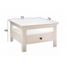 Diivanilaud TRENDTEAM valge, 70x70xH46 cm