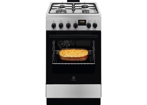 Gaasipliit elektriahjuga, Electrolux, 50cm, rst