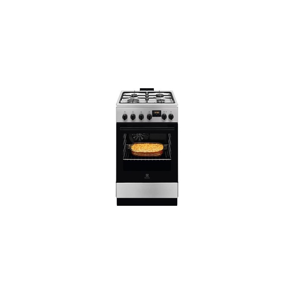 Gaasipliit elektriahjuga, Electrolux, 50cm, rst