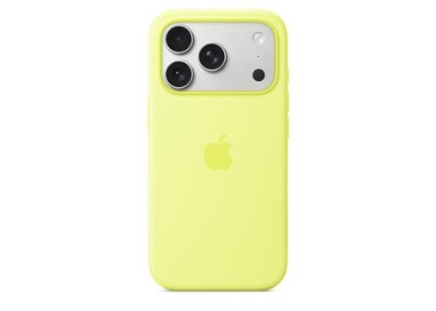 iPhone 17 Pro Silicone Case with MagSafe, Neon Yellow
