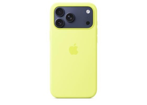 iPhone 17 Pro Max Silicone Case with MagSafe, Neon Yellow
