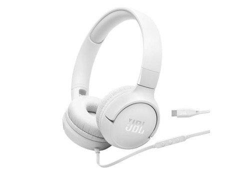 Kõrvaklapid JBL T520C, kõrva pealsed, valge