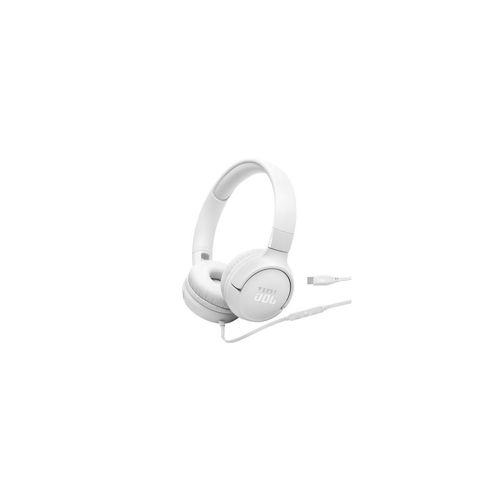 Kõrvaklapid JBL T520C, kõrva pealsed, valge