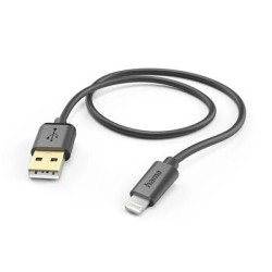 Kaabel Hama USB A - Lightning, 1,5m kullatud, must