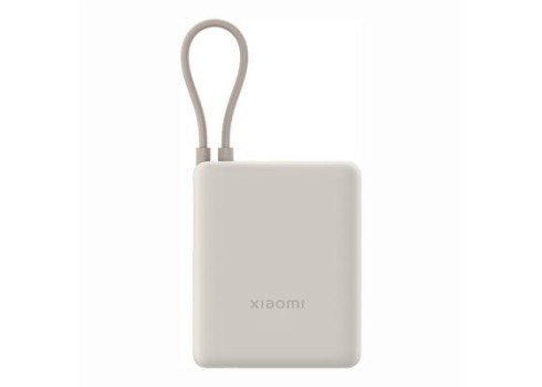 Power bank Xiaomi 10000mAh 33, Integrated cable, Tan