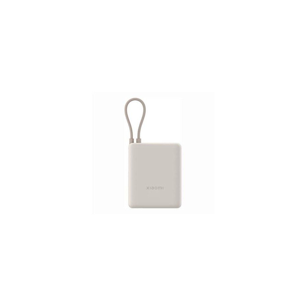 Power bank Xiaomi 10000mAh 33, Integrated cable, Tan