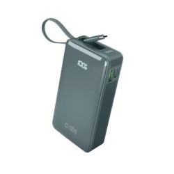 Powerbank SBS 10000mAh, 20W, LCD, integrated cable, Light blue