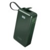 Powerbank SBS 10000mAh, 20W, LCD, integrated cable, Green