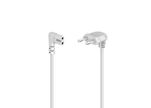 Voolukaabel Hama 2-pin 90 3m valge
