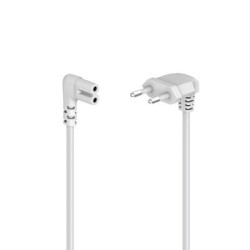 Voolukaabel Hama 2-pin 90 3m valge