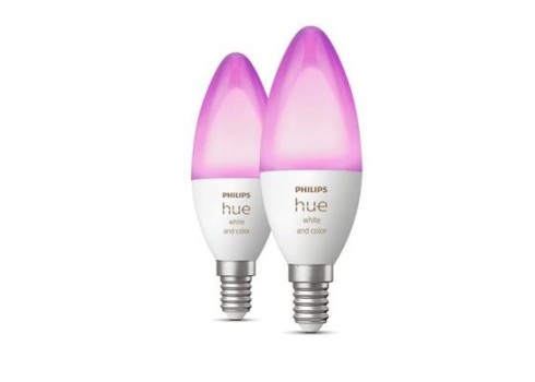 Philips Hue White&Color Amb. E14, 2x 4W bulb