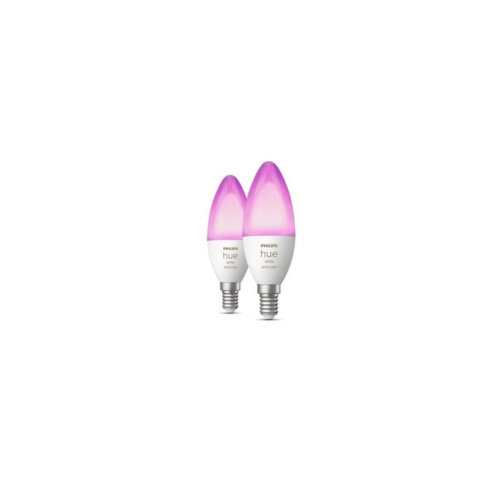 Philips Hue White&Color Amb. E14, 2x 4W bulb