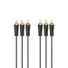 Kaabel Hama 3RCA -3RCA gold-plated 1,5m