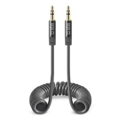 Cable SBS Coiled 3,5mm-3,5mm 25-130cm Black