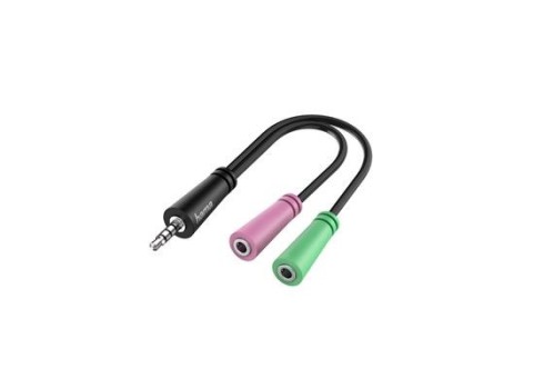 Adapter Hama 4-pin 3,5mm pistik - 2x3,5mm pesa