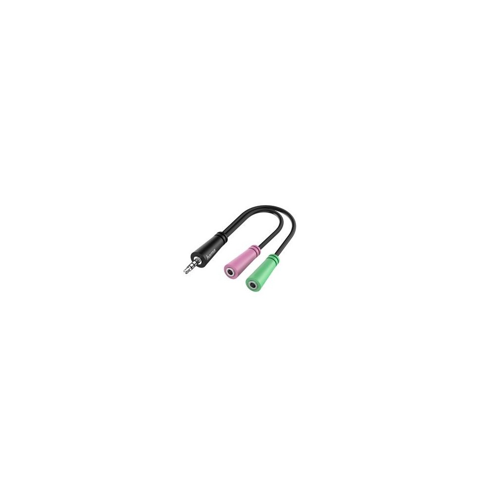 Adapter Hama 4-pin 3,5mm pistik - 2x3,5mm pesa